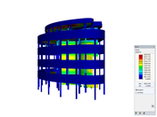 Office Building, X-Axis Direction View, Deformation