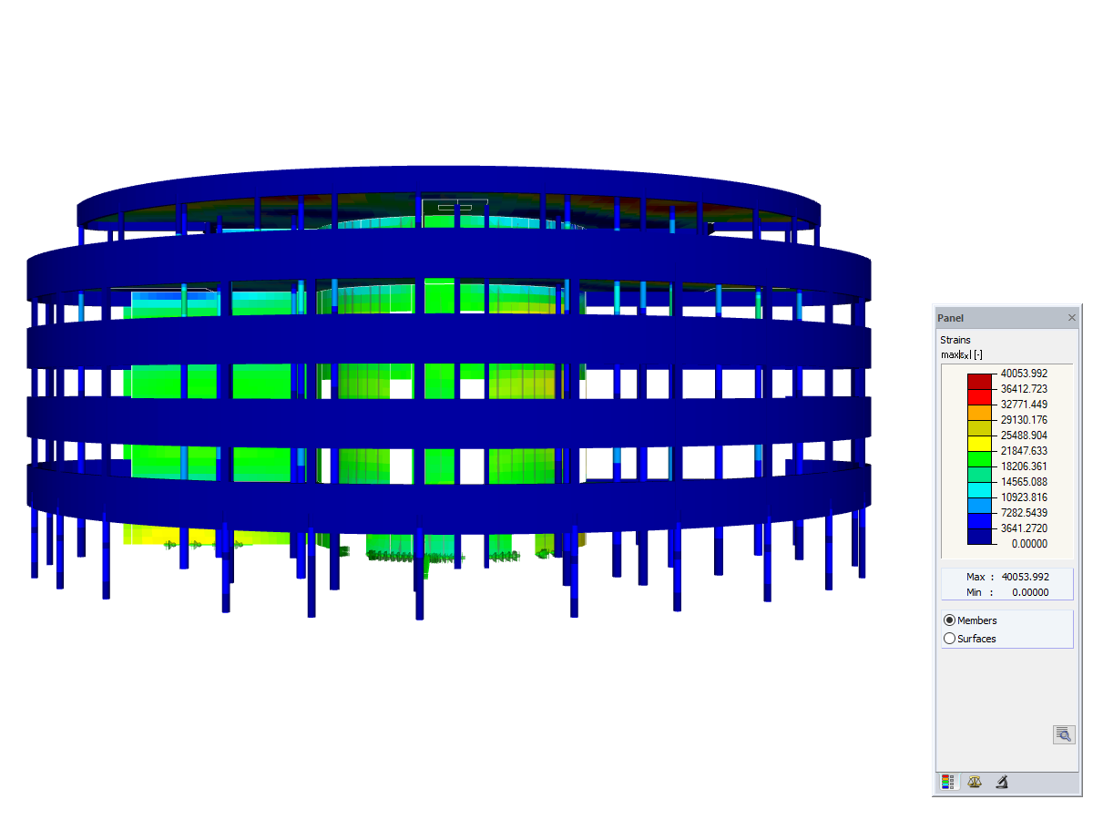 Office Building, Y-Axis Direction View, Deformation