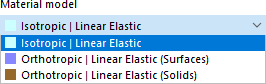 Selecting Material Model