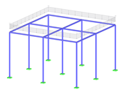 Steel Frame Structure with Surface Load