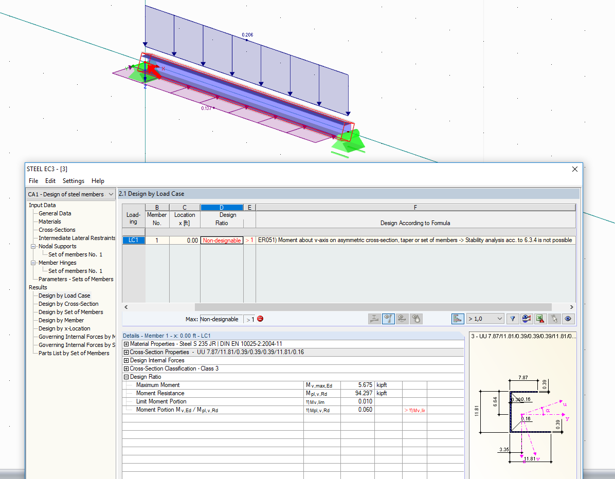 Note for Design of Asymmetric Cross-Section