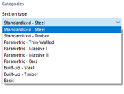 List of Cross-Section Types