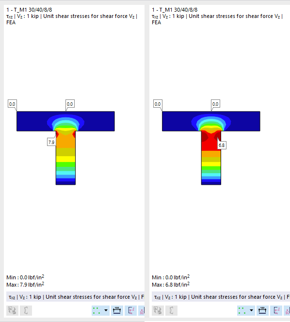 Comparison Between "Without Stress Smoothing" (Left) and "With Stress Smoothing" (Right)