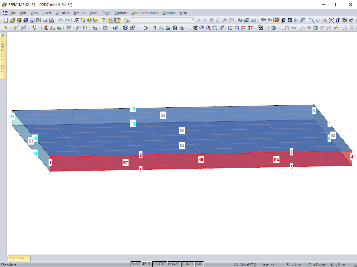 Lateral Surface F4 Divided into Partial Surfaces F4 and F7, each with Four Boundary Lines