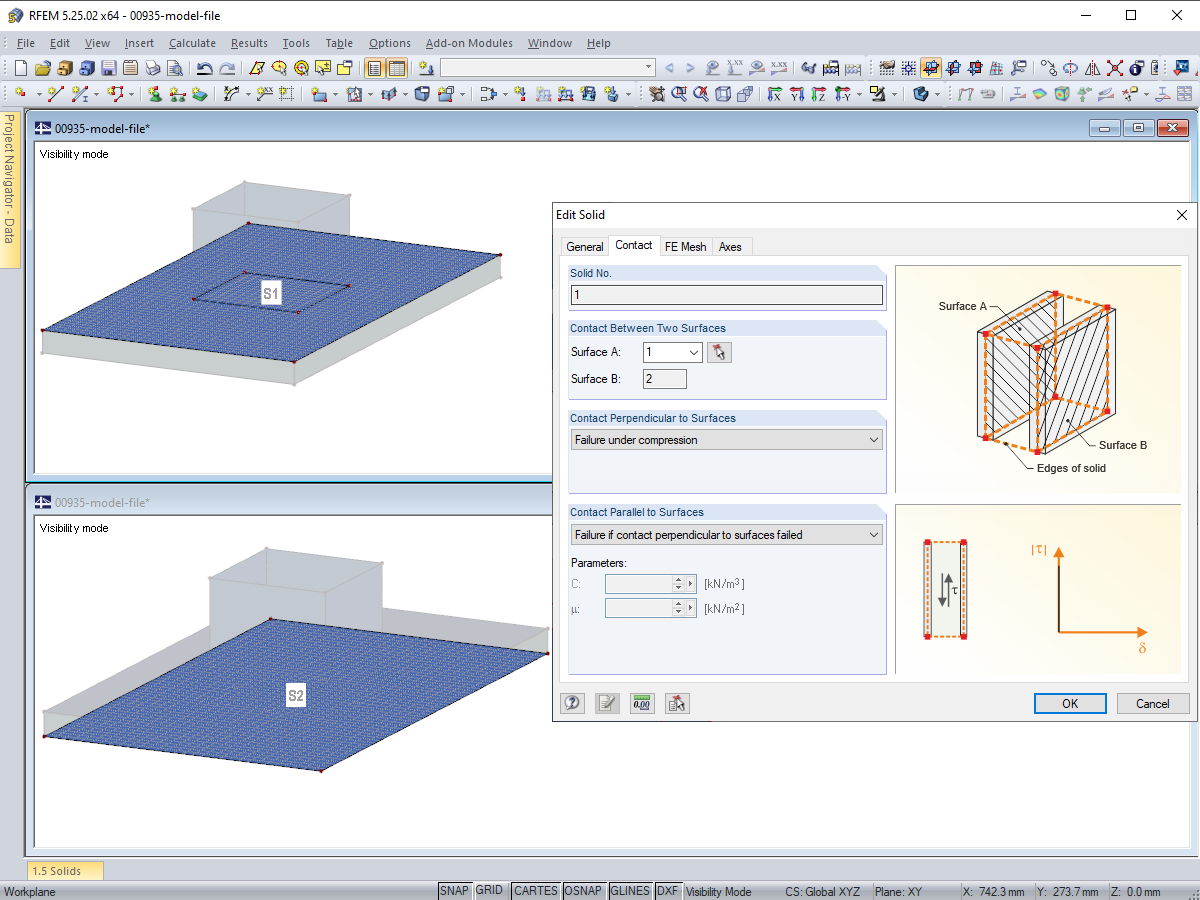 Contact Surface A Equal to Contact Surface F1