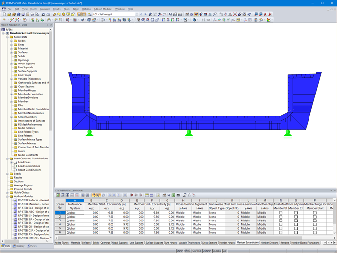 Half-Through Bridge Section View (© Meyer + Schubart VBI)