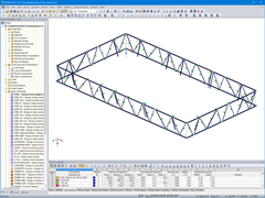 RSTAB Model of Approximately 33-Foot-High Steel Facade Trusses (© Gruner AG)