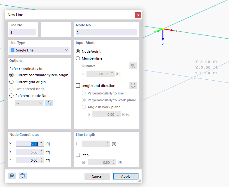 Setting Line Graphically