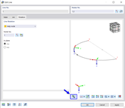 Line Rotation via Help Node with Illustration of Line Axes