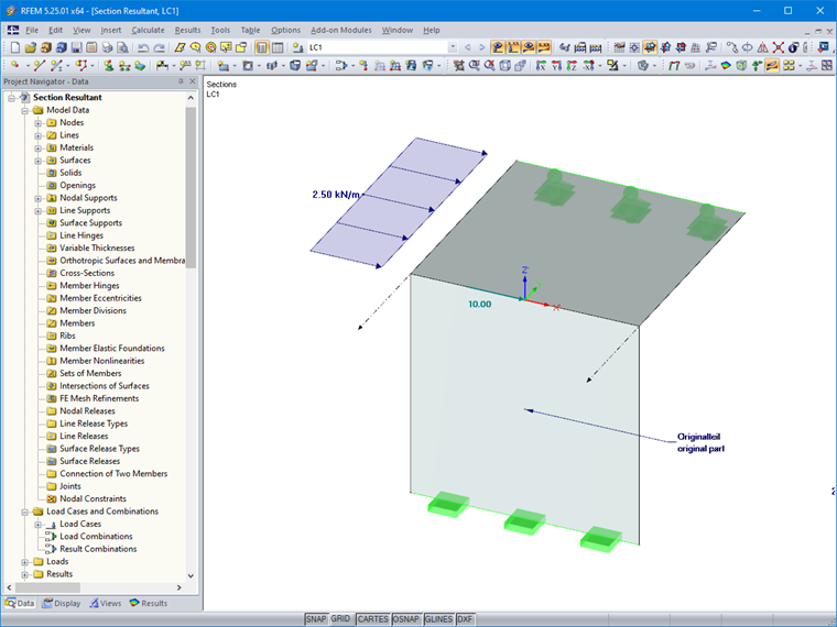 Example 3 Horizontal Section Through Wall