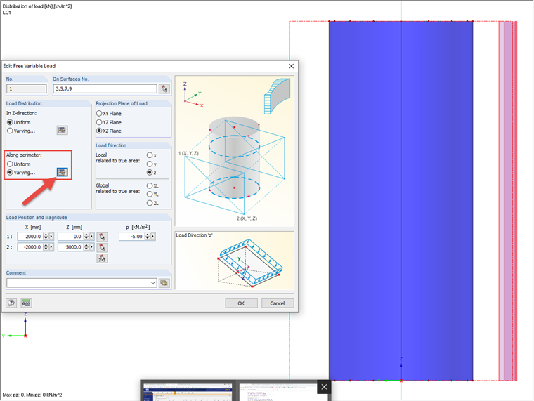 Editing Free Variable Load