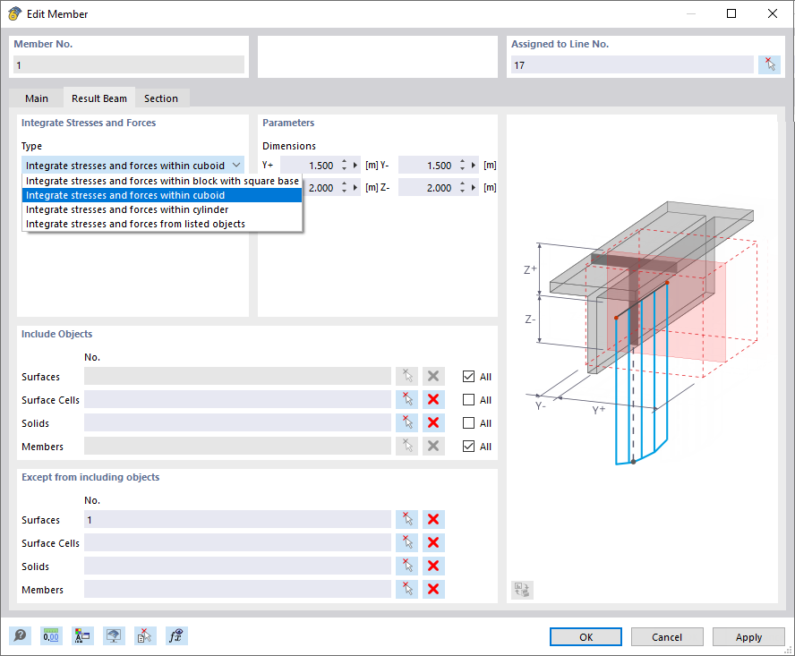 Defining Result Beam