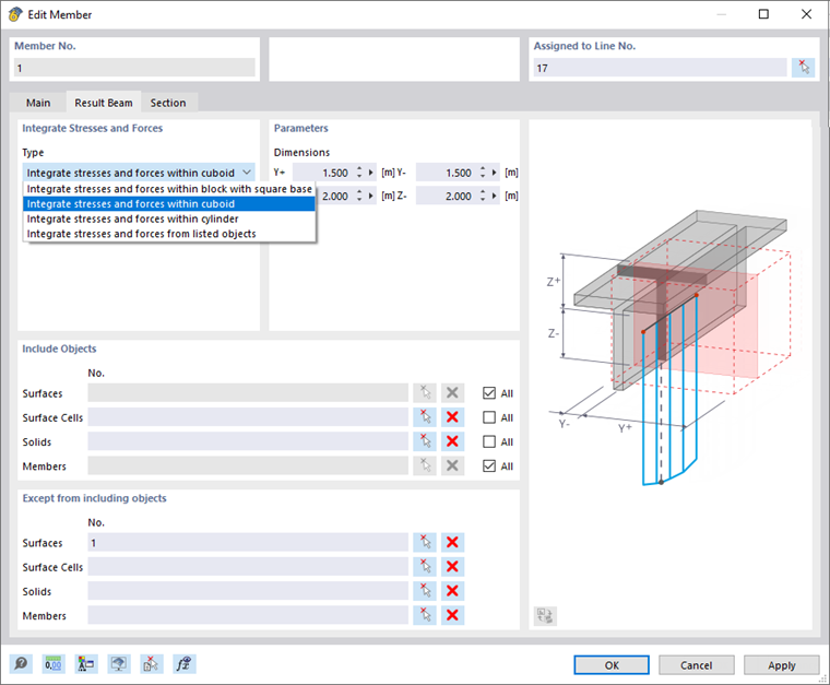 Defining Result Beam