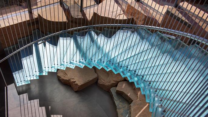 Glass Staircase, Top View (© SWABACK pllc)