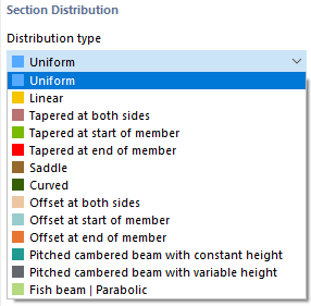 Selecting Cross-Section Distribution