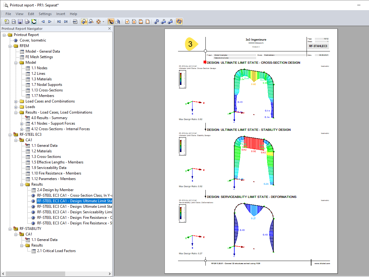 Separate Display of Design Components