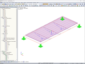 FAQ 005023 | I have a trapezoidal roof structure supported by beams. However, the moments on the beams are smaller than they should be. What can be the reason for this?