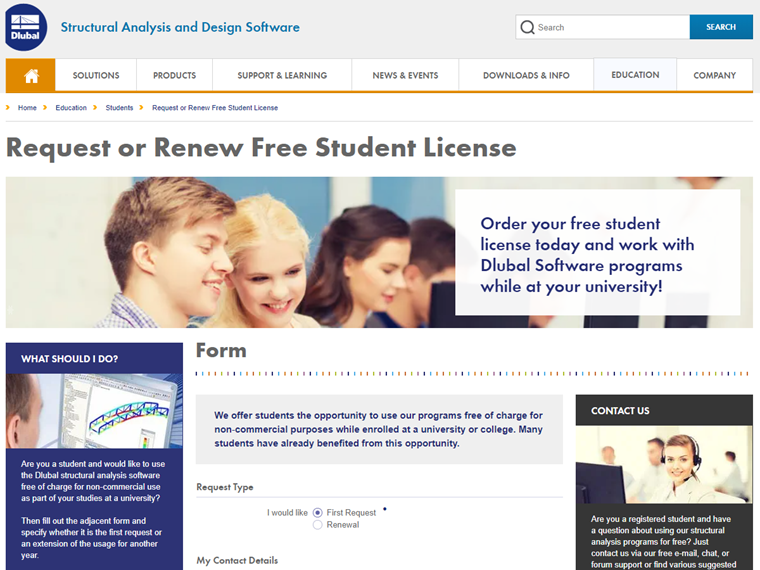 Request or Renew Free Student License