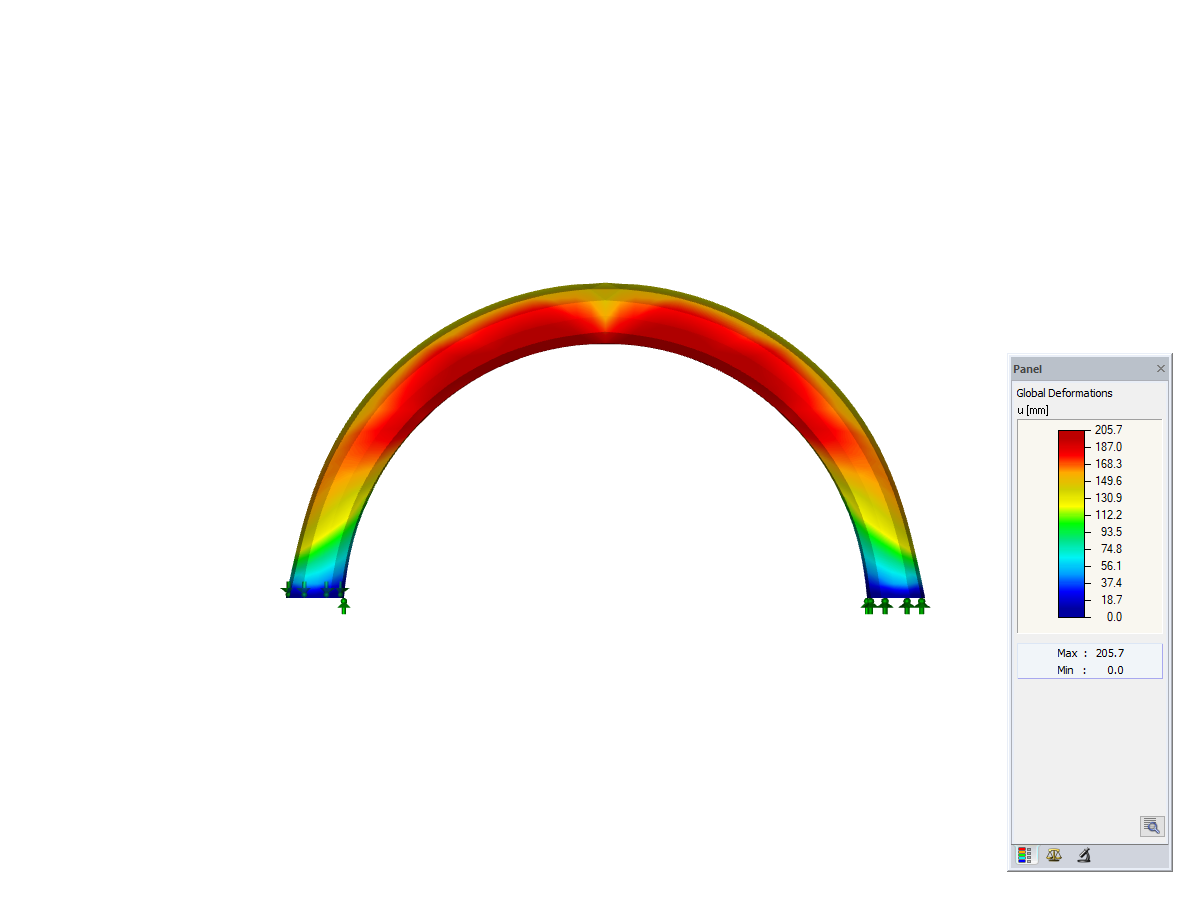 Pull Inflated, Y-Axis Direction View, Deformation