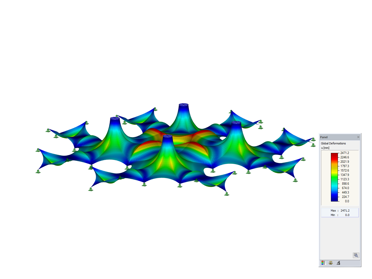 Deformed FE Mesh After Form-Finding, Deformation
