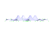 Deformed FE Mesh After Form-Finding, X-Axis Direction View