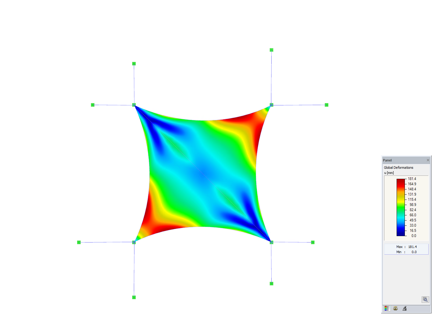 Roofing, Z-Axis Direction View, Deformation