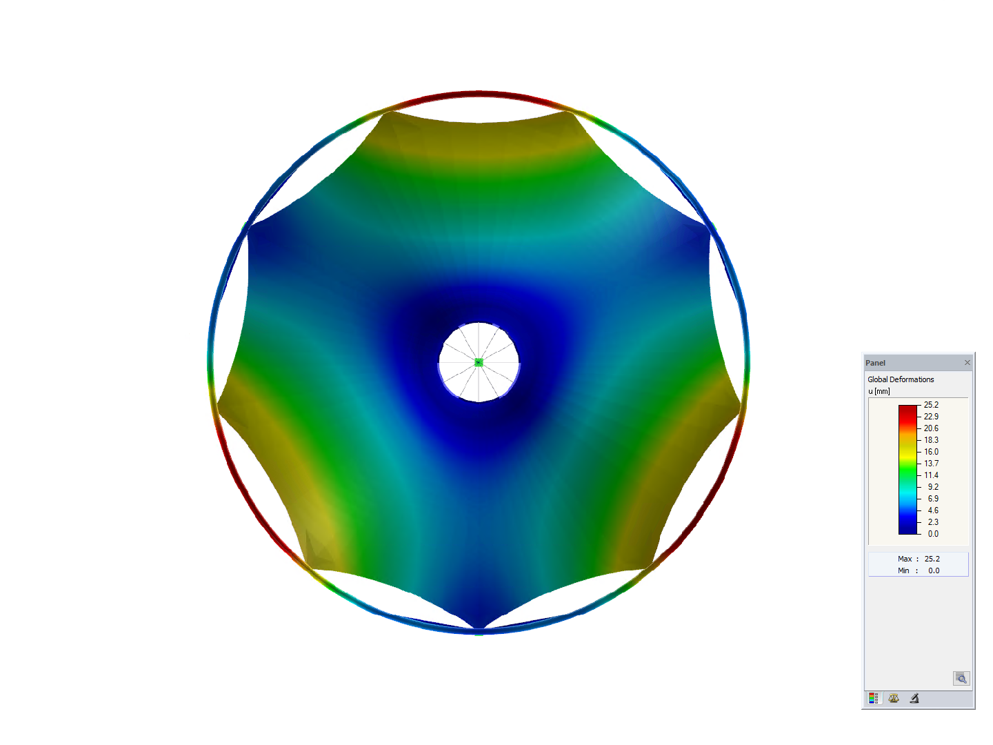 Form-Finding, Z-Axis Direction View, Deformation