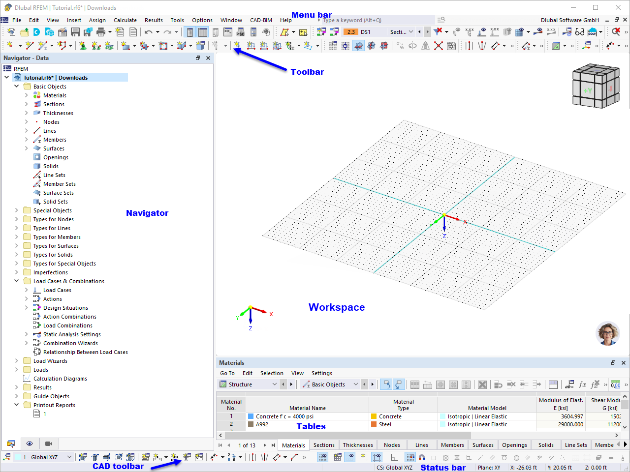 RFEM User Interface