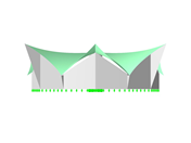 Circle Tent, X-Axis Direction View