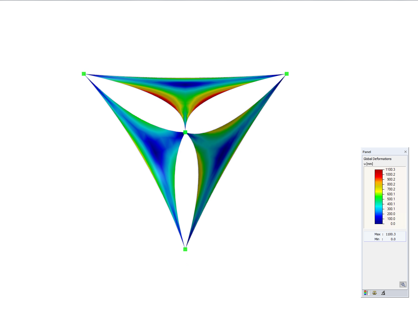 Tower, Z-Axis Direction View, Deformation