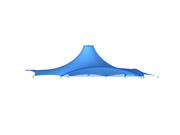 Membrane Roof, X-Axis Direction View