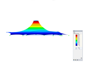 Membrane Roof, X-Axis Direction View, Deformation