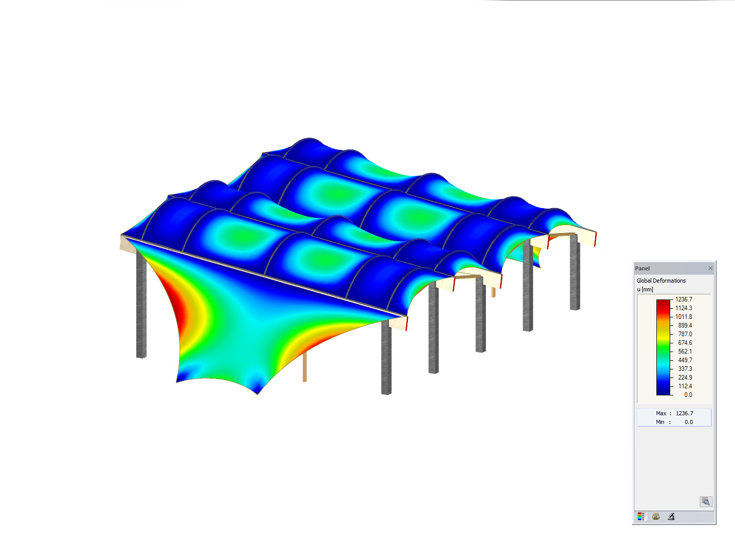 Hall with Membrane Roof, Deformation