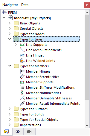 Types for Lines and Members