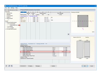 Display of Governing Loads in RF-CONCRETE Members