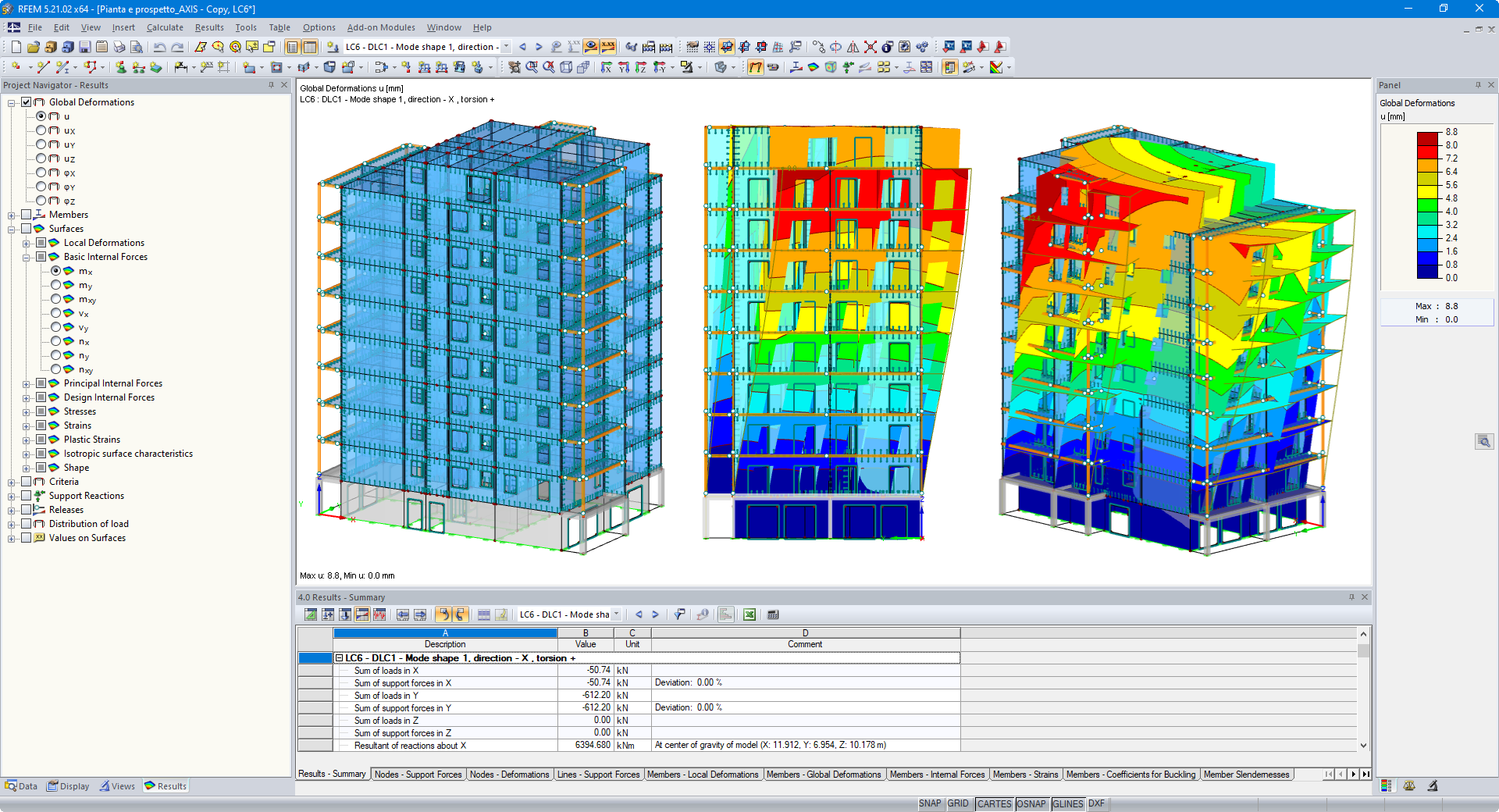 Vibration Modes of Multi-Story Xlam Building