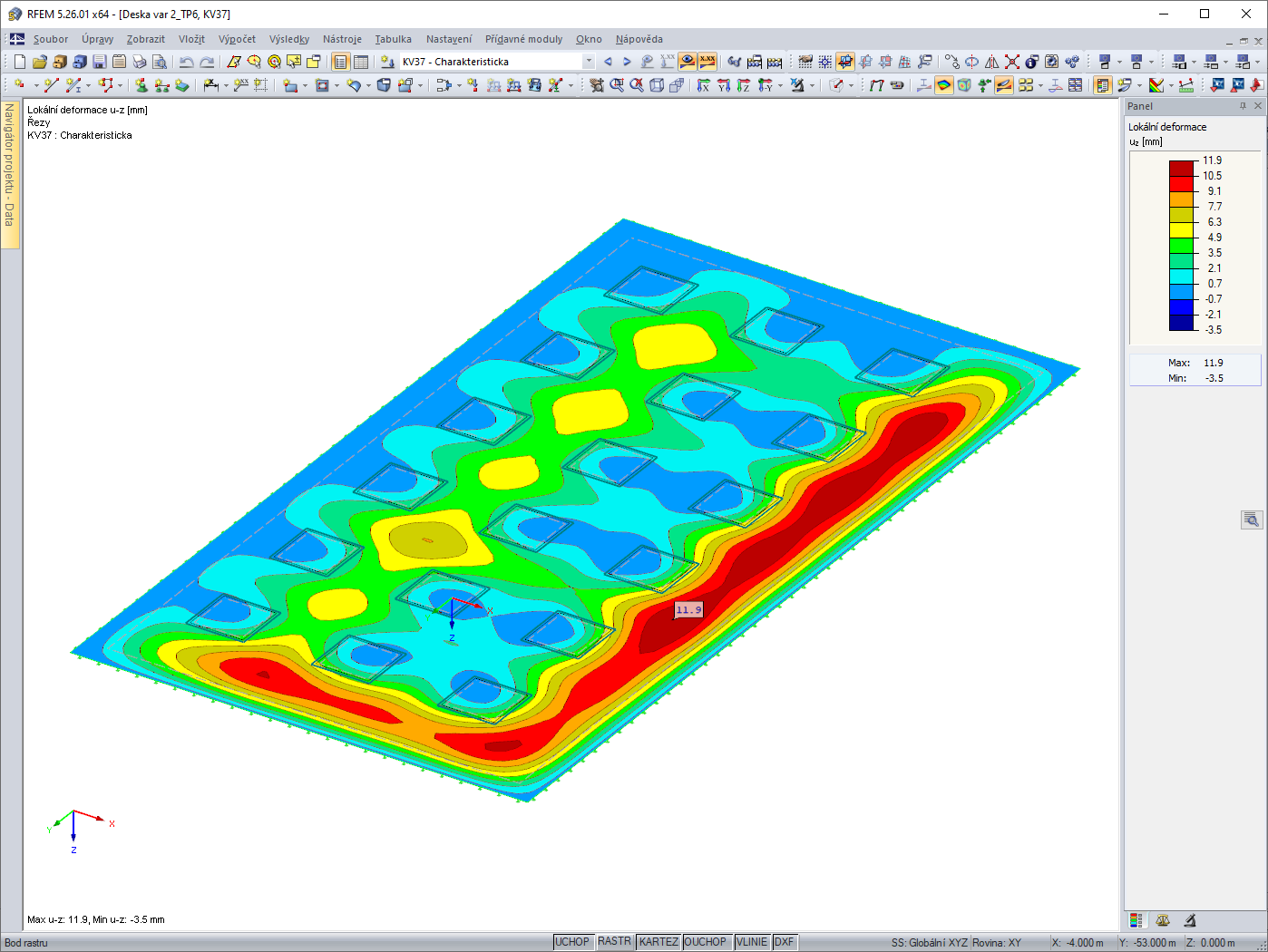 Locally Supported Reinforced Concrete Slab Roofing of Underground Garages - Surface Calculation Variant