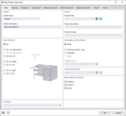 Dialog Box 'New Model - Base Data'