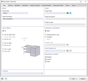 Dialog Box 'New Model - Base Data'