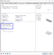 'Settings & Options' for Axes and Tolerances