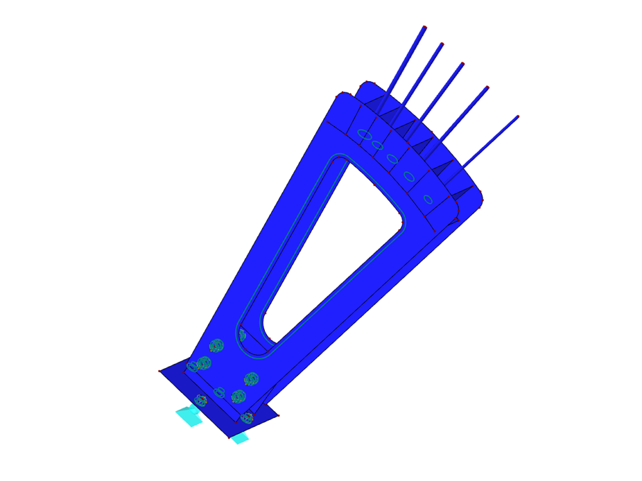 Base Point of Guy Cables of Met Mast in RFEM (© m3-ZT GmbH)