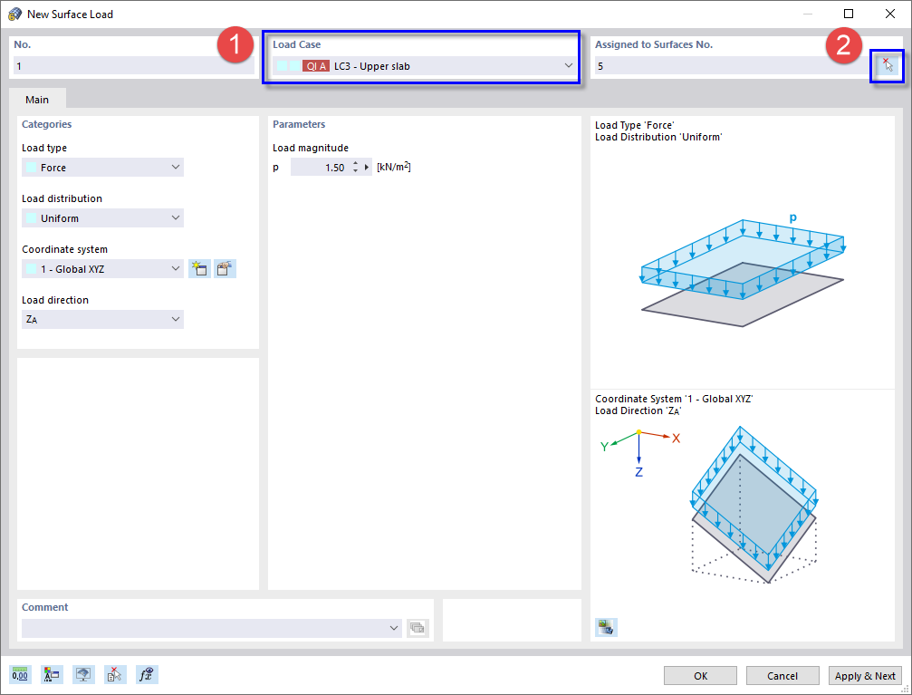 Defining Live Load of Upper Slab