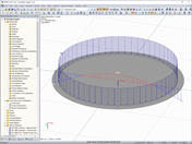 FAQ 005030 | When solving a foundation slab under a circular tank, I do not see the contact stress in the middle of the surface. Why?