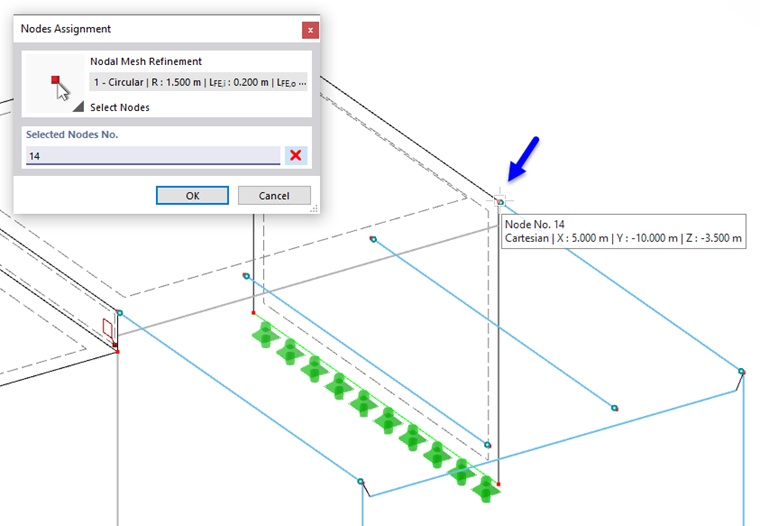 Selecting Node of Mesh Refinement