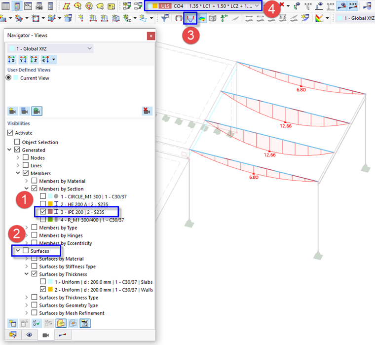 Bending Moments of Platform Girders