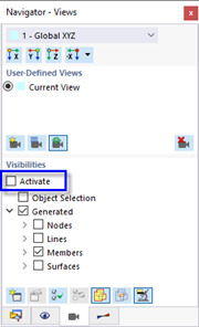 Deactivating Visibilities