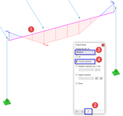 Applying Current Selection to Display Moments of Frame Girder