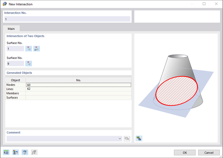 Dialog Box "New Intersection"