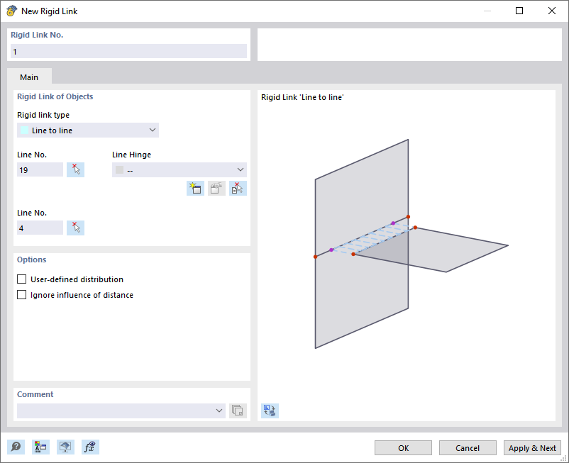 Dialog Box "New Rigid Link"