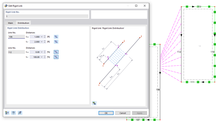 Linking Lines by User-Defined Distribution